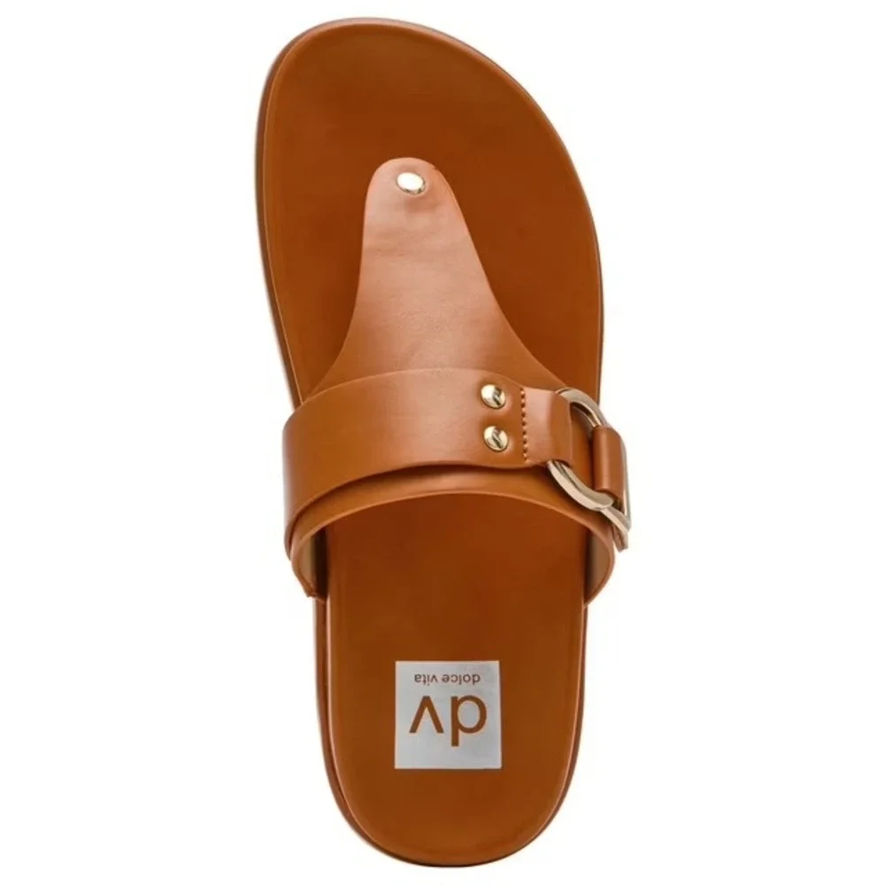 DV by Dolce Vita Womens Ulan Footbed Sandal Tan Size 8 NEW